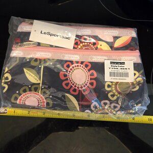 LeSportsac Cosmetic Clutch 2 Zipper NWT